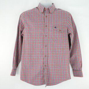 Brooks Brothers Mens Regular Fit Button Down Red Blue Plaid Shirt Sz Small